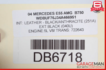 03-06 Mercedes W211 E55 AMG Front Left Side Interior Door Panel Trim Assy Black