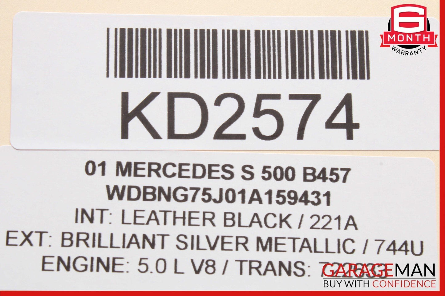00-06 Mercedes W220 S500 Rear Right Side Seat Switch 2208211658 OEM
