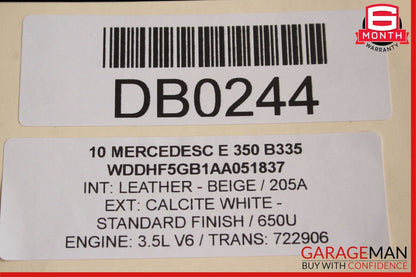 10-16 Mercedes W212 E350 E400 Front Left Driver Side Top Upper Seat Cushion OEM