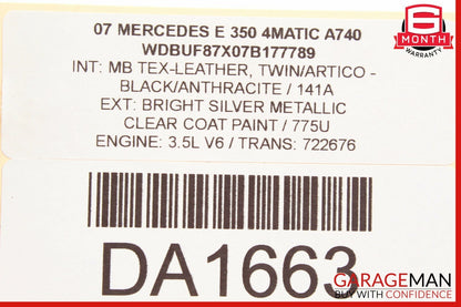 03-09 Mercedes W211 E350 E500 Rear Right Side Window Regulator Motor OEM