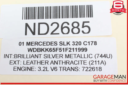 01-04 Mercedes R170 SLK320 Front Left Driver Side Exterior Door Handle OEM