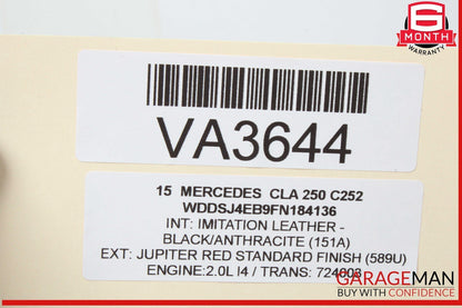 14-20 Mercedes W117 CLA250 Front Right Passenger Side Seat Belt Seatbelt OEM