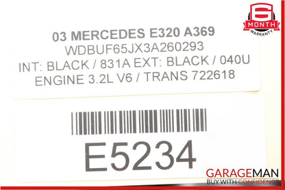 03-09 Mercedes W211 E63 AMG E320 Rear Right Side Exterior Door Handle Silver OEM