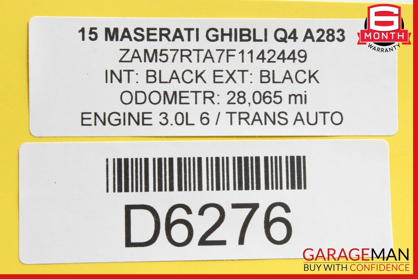 14-17 Maserati Ghibli Ignition Engine Start Stop Switch Control 670013537 OEM