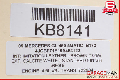 06-12 Mercedes X164 GL450 ML350 ML63 AMG Keyless Go Controller Module Unit