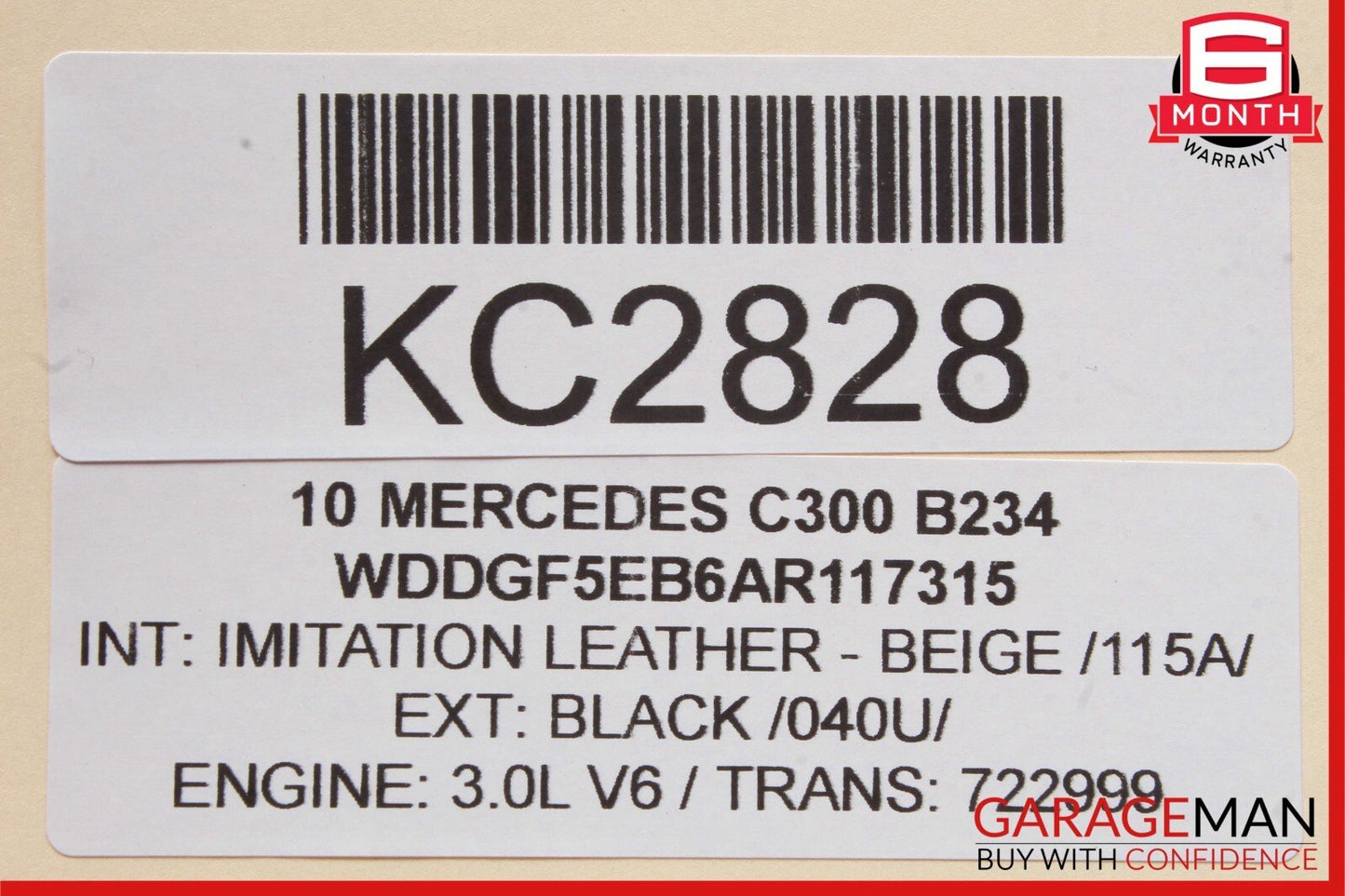 08-11 Mercedes W204 C350 C300 Right Side Exterior Door Handle Front / Rear White