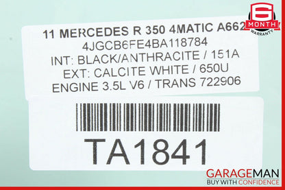 06-10 Mercedes W251 R350 R550 Front Left Driver Side Door Window Auto Glass