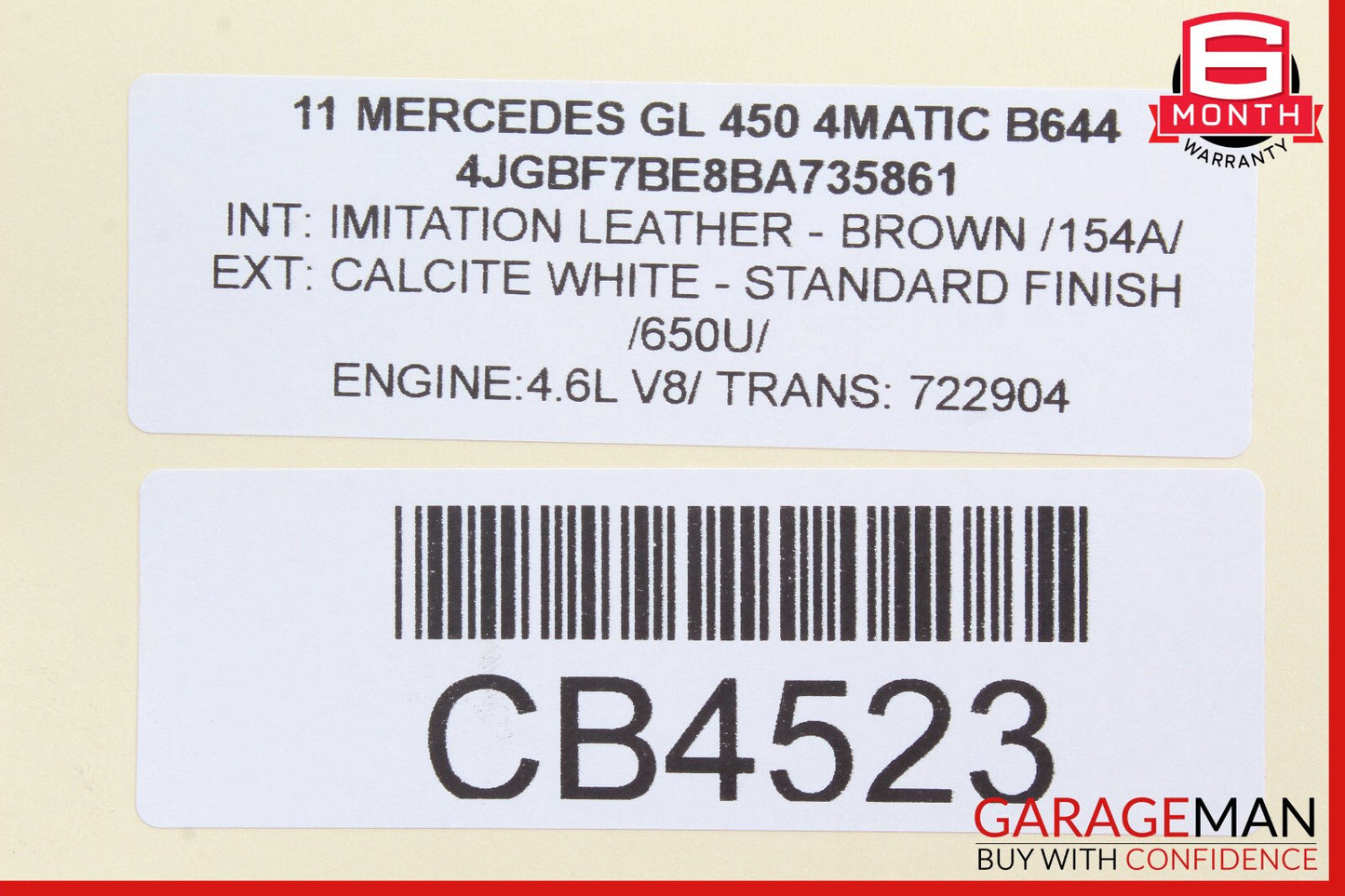 07-12 Mercedes X164 GL450 GL550 Rear Right / Left Upper Trailing Control Arm OEM