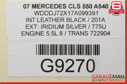 03-09 Mercedes CLS550 E350 E63 AMG Rear Keyless Go Door Entry Control Module