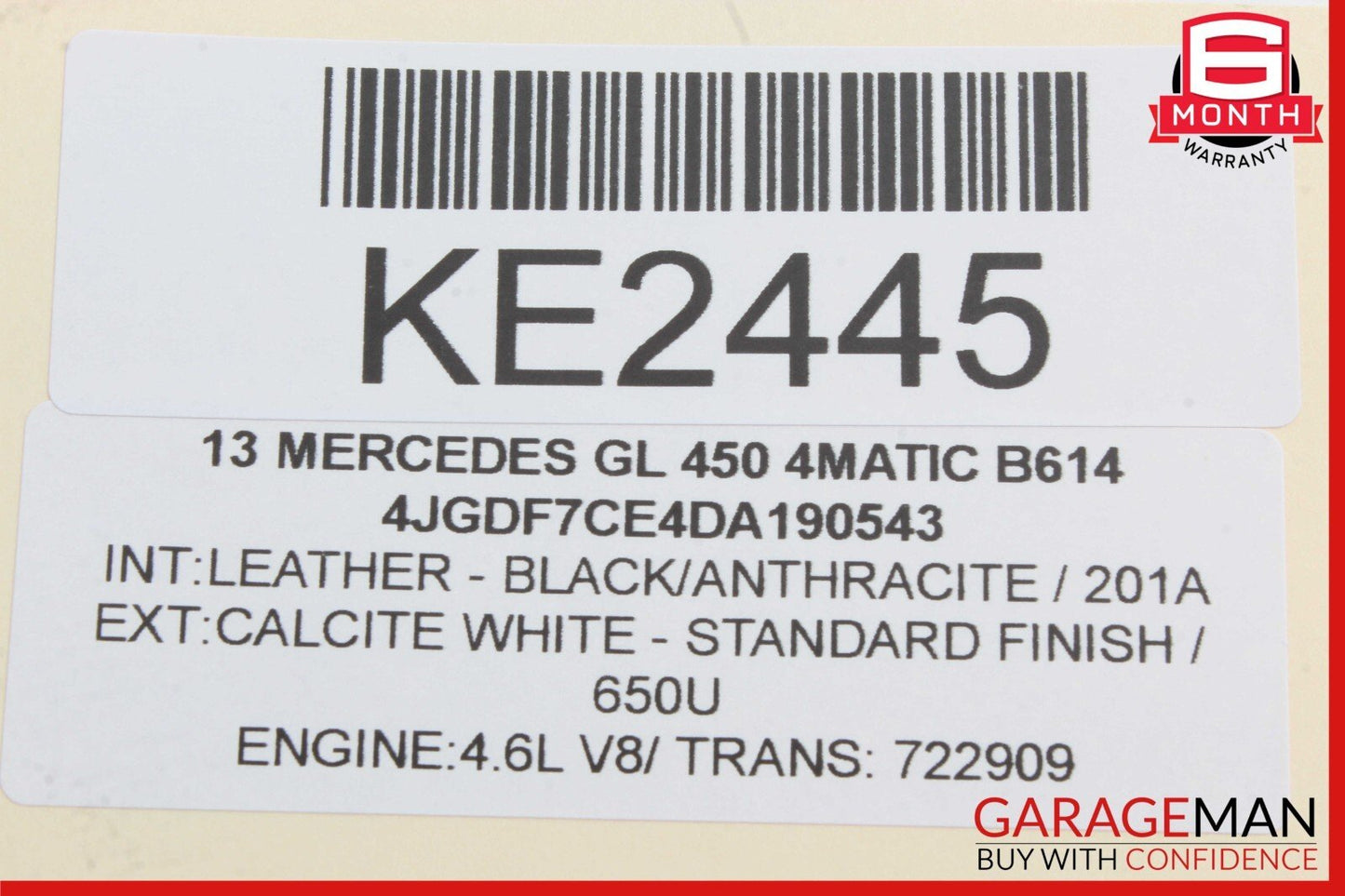 13-19 Mercedes X166 GL450 GLS450 HVAC Rear Heater Blower Motor Housing Assembly