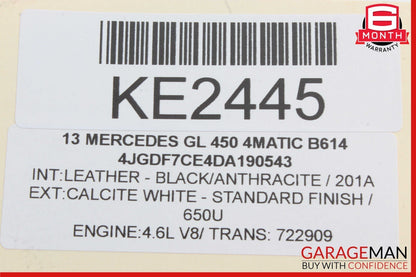 13-19 Mercedes X166 GL450 GLS450 HVAC Rear Heater Blower Motor Housing Assembly