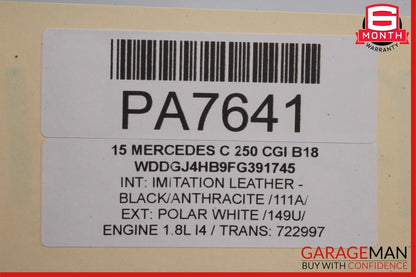 12-14 Mercedes W204 C350 C250 Coupe Sport Right Side Rocker Skirt Moulding White
