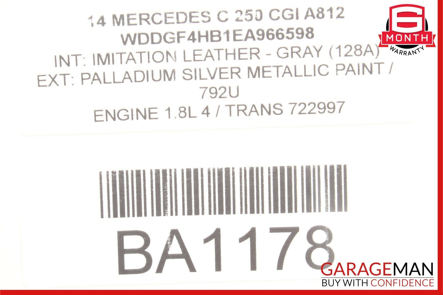 08-16 Mercedes W212 E400 GLK350 C250 Rear Right Door Window Regulator Motor Unit