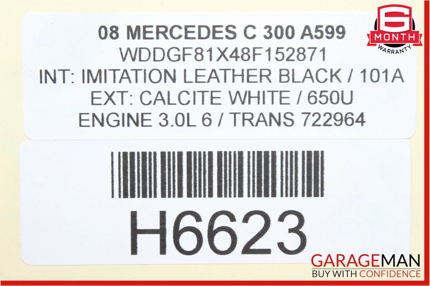 08-11 Mercedes W204 C250 C300 Sedan Front Lower Bumper Carrier Support Panel OEM