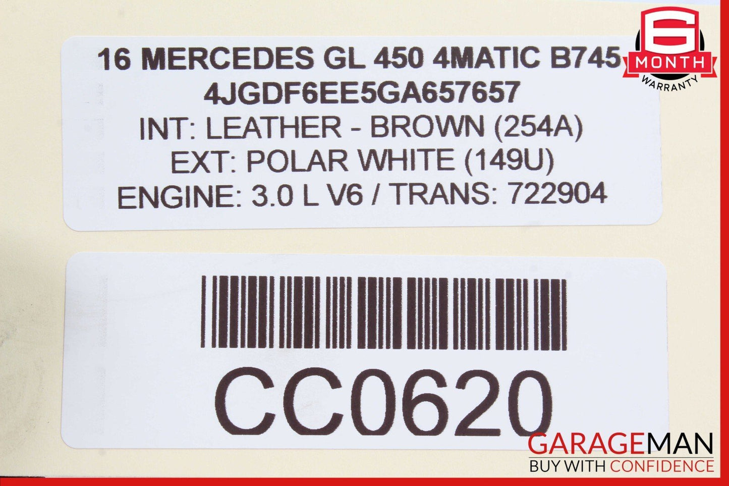 13-16 Mercedes X166 GL450 GL550 Rear Left Side Door Window Regulator Motor Unit