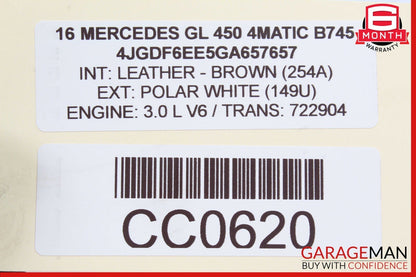 13-16 Mercedes X166 GL450 GL550 Rear Left Side Door Window Regulator Motor Unit
