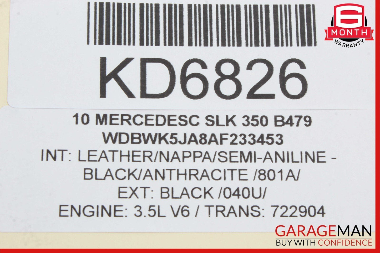 12-20 Mercedes R172 SLK350 SLK250 Convertible Top Right C Pillar Brace Support