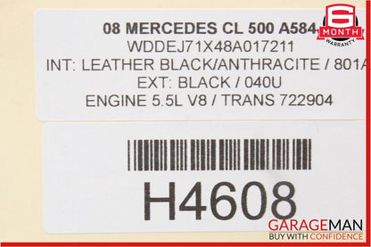 07-13 Mercedes W216 CL500 CL600 Front Left Door Lock Latch Actuator Keyless Go