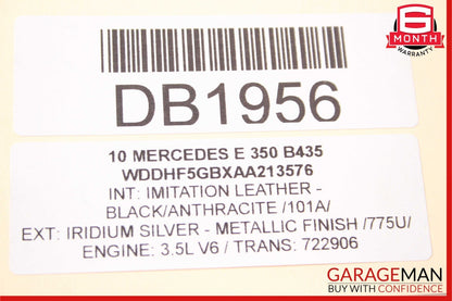 10-13 Mercedes W212 E350 E550 Rear Left Side Interior Door Panel Cover Assy