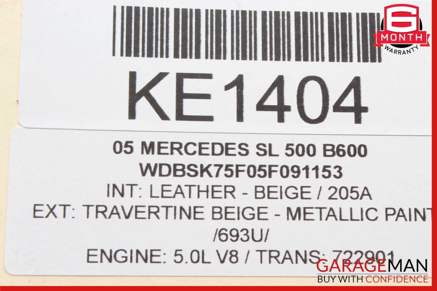 03-06 Mercedes R230 SL500 SL55 AMG Front Right Door Handle Keyless Go OEM