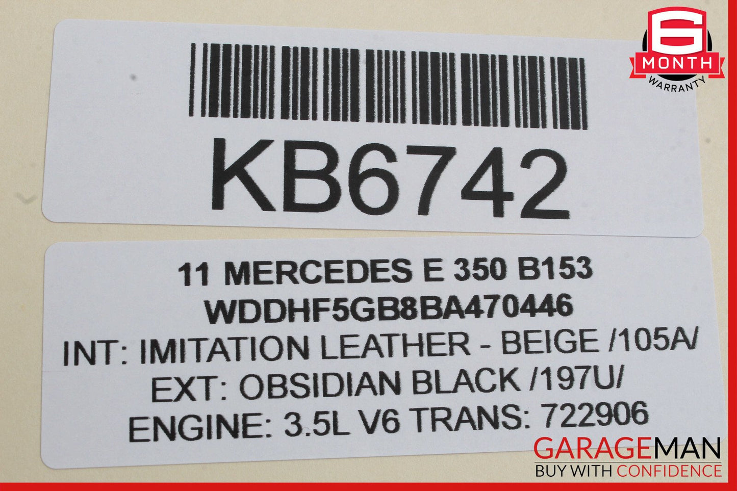 08-16 Mercedes W212 E350 GLK350 C300 Rear Right Door Window Regulator Motor OEM