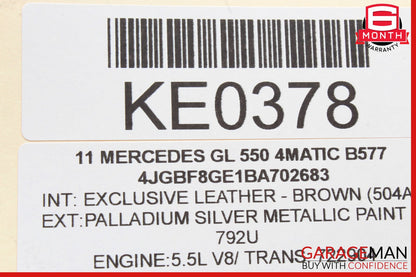 07-12 Mercedes X164 GL450 GL450 Third Seat Row Power Folding Control Module OEM