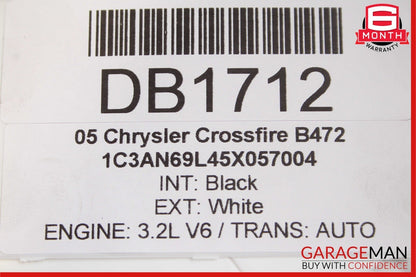 04-08 Chrysler Crossfire Right Side Skirt Rocker Panel Cover Moulding White OEM