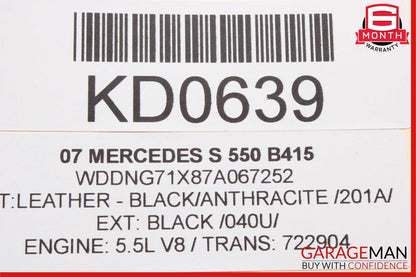 07-13 Mercedes W221 S350 S600 S550 Front Right Tweeter Speaker Trim Cover Black
