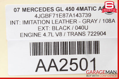 06-11 Mercedes X164 GL450 ML450 Rear A/C Heater Climate Control Switch Unit OEM