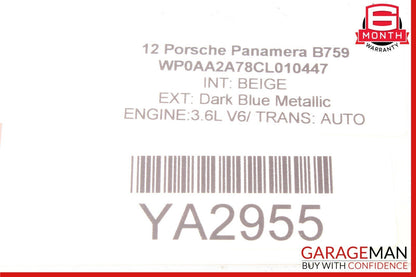 10-16 Porsche Panamera 970 Rear Right Exterior Door Handle w/ Lock Actuator Set