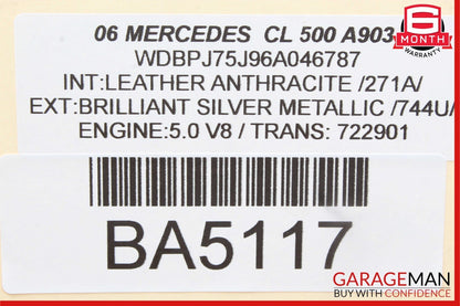 00-06 Mercedes W215 CL500 Front Left Keyless Go Entry Antenna Control Module OEM