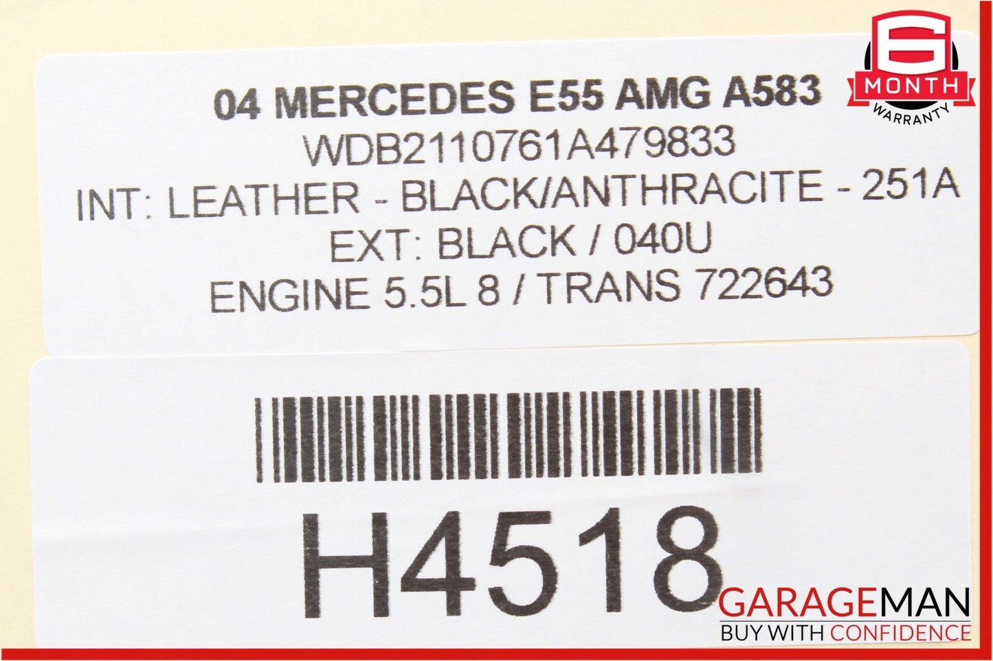 03-09 Mercedes W211 E350 E55 AMG Front Right Side Exterior Door Handle Black