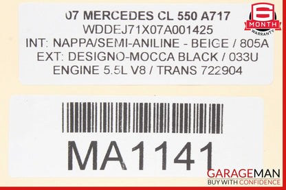 07-13 Mercedes W216 CL550 Front Left Driver Seat Control Memory Switch OEM