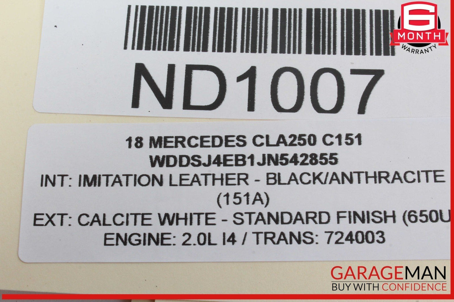 08-21 Mercedes W117 CLA250 C300 GLK350 Rear Overhead Dome Light OEM