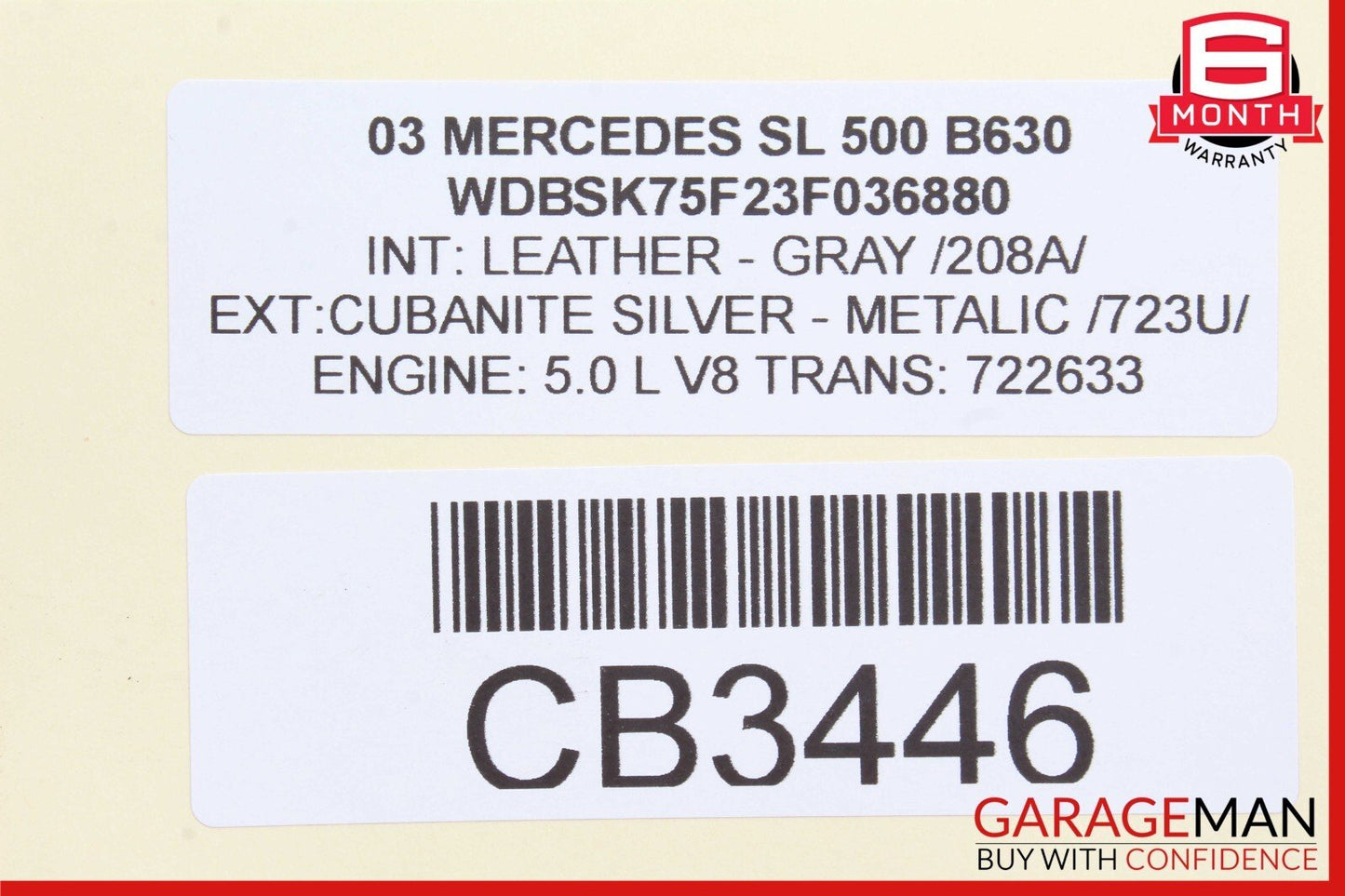 03-12 Mercedes R230 SL500 CLS500 Rear Left Side Thrust Arm Lower Control Arm OEM