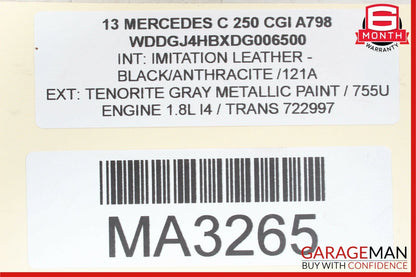 12-14 Mercedes W204 C250 1.8L Air Intake Pipe Hose Pressure Sensor Assembly
