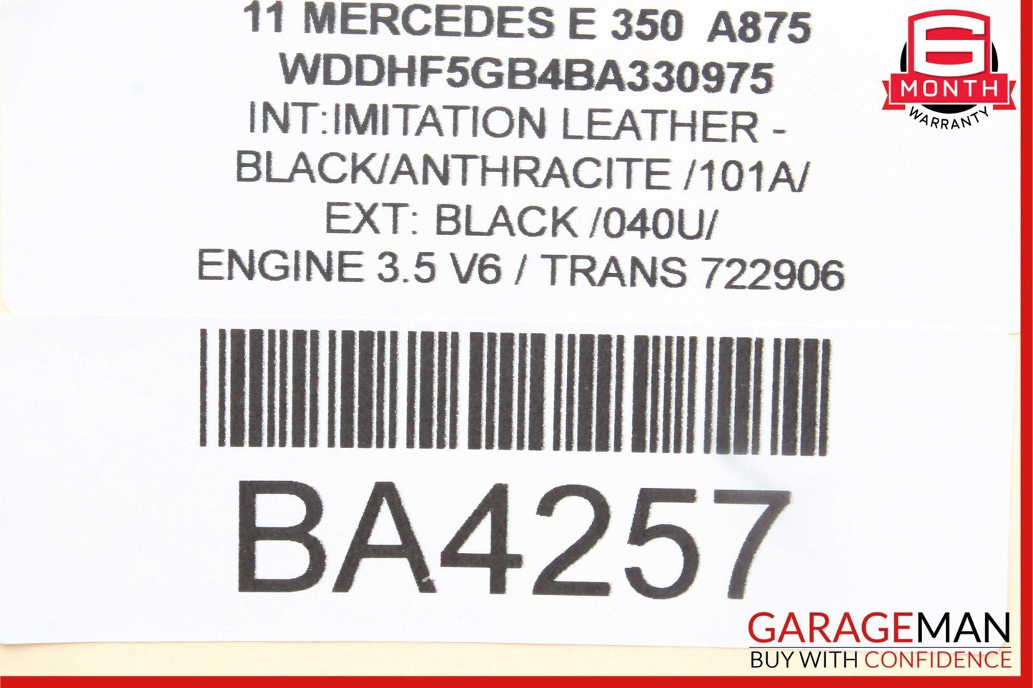 10-13 Mercedes W212 E350 E500 Drivers Steering Wheel w/ Leather Trim Black OEM