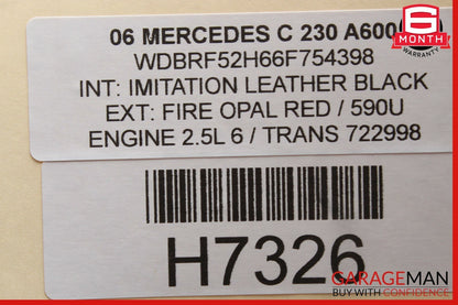 01-07 Mercedes W203 C230 Front Left Side Lower Control Arm 203 10 OEM