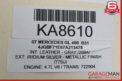 07-16 Mercedes X164 GL450 GL350 GL320 3rd Third Row Seat Motor 1648201942 OEM