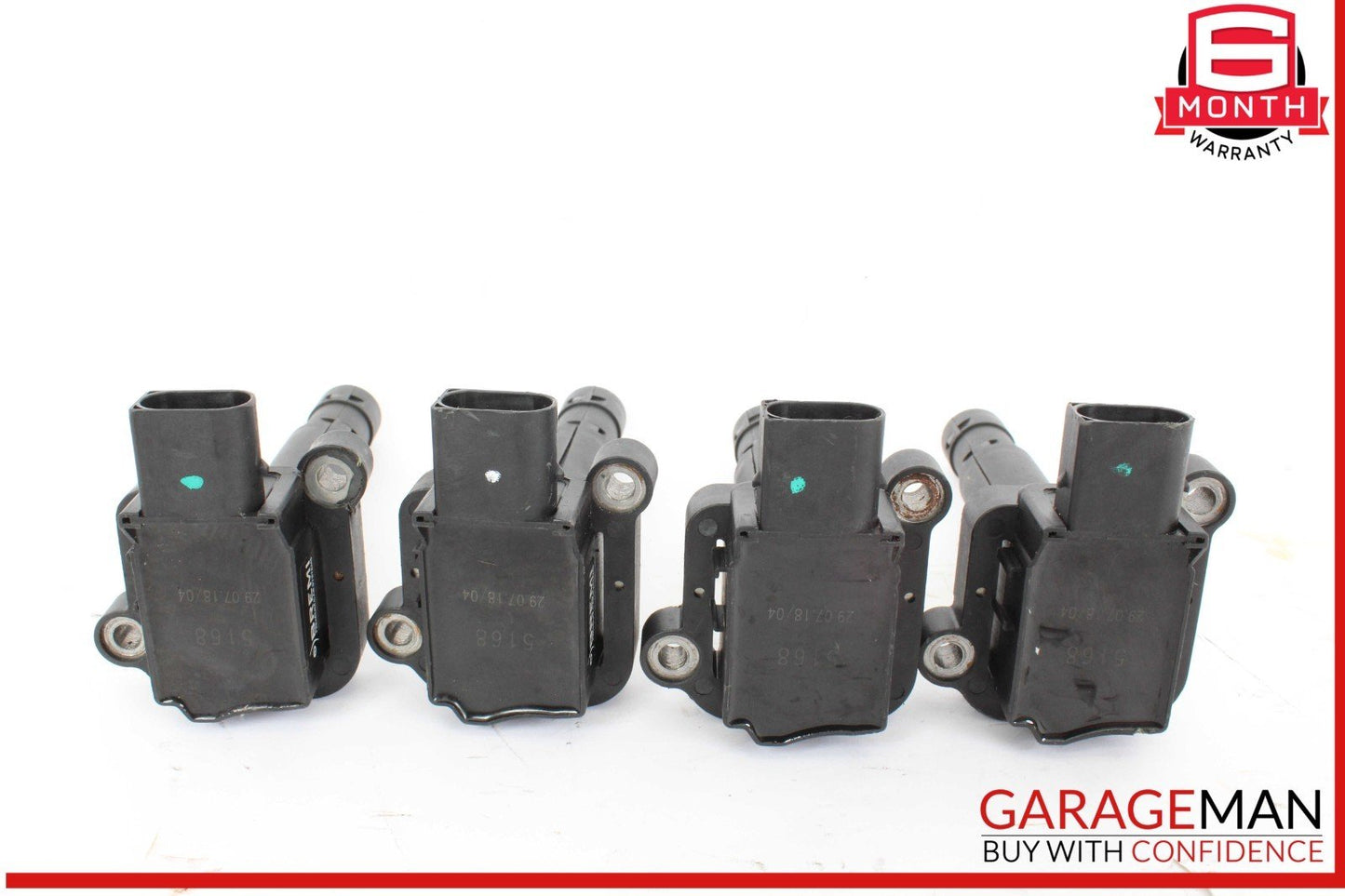 12-15 Mercedes W204 C250 Engine Ignition Coil Spark Plug 0001502580 Set of 4 OEM