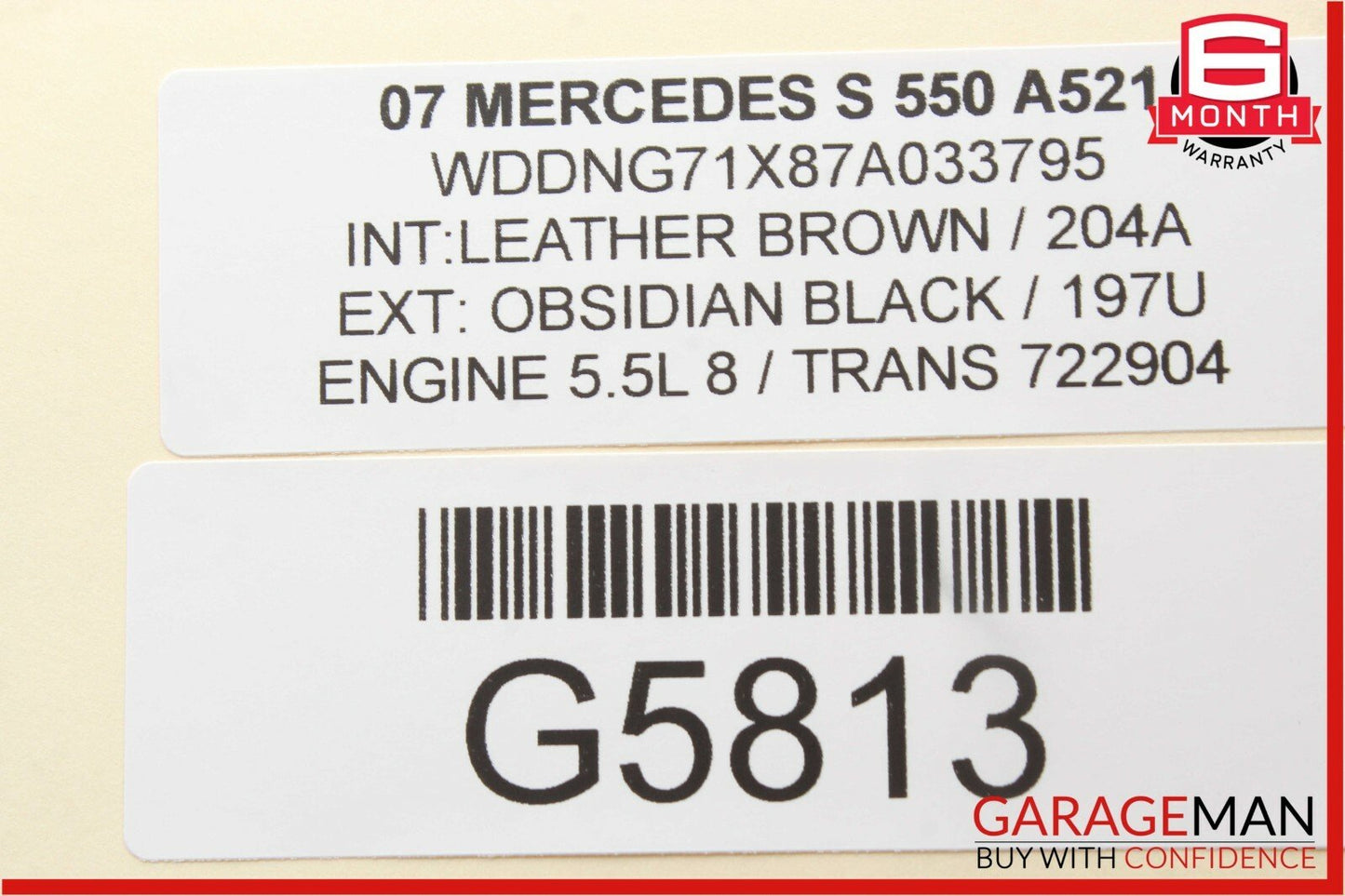 07-13 Mercedes W216 CL550 S550 Rear Trunk Lid Latch Lock Actuator w/ Handle Assy