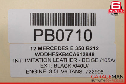 10-13 Mercedes W212 E350 E400 Front Right Side Interior Door Panel Cover Beige