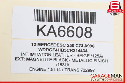 08-14 Mercedes E350 C300 C250 Rear Right Passenger Side Door Lock Latch Actuator