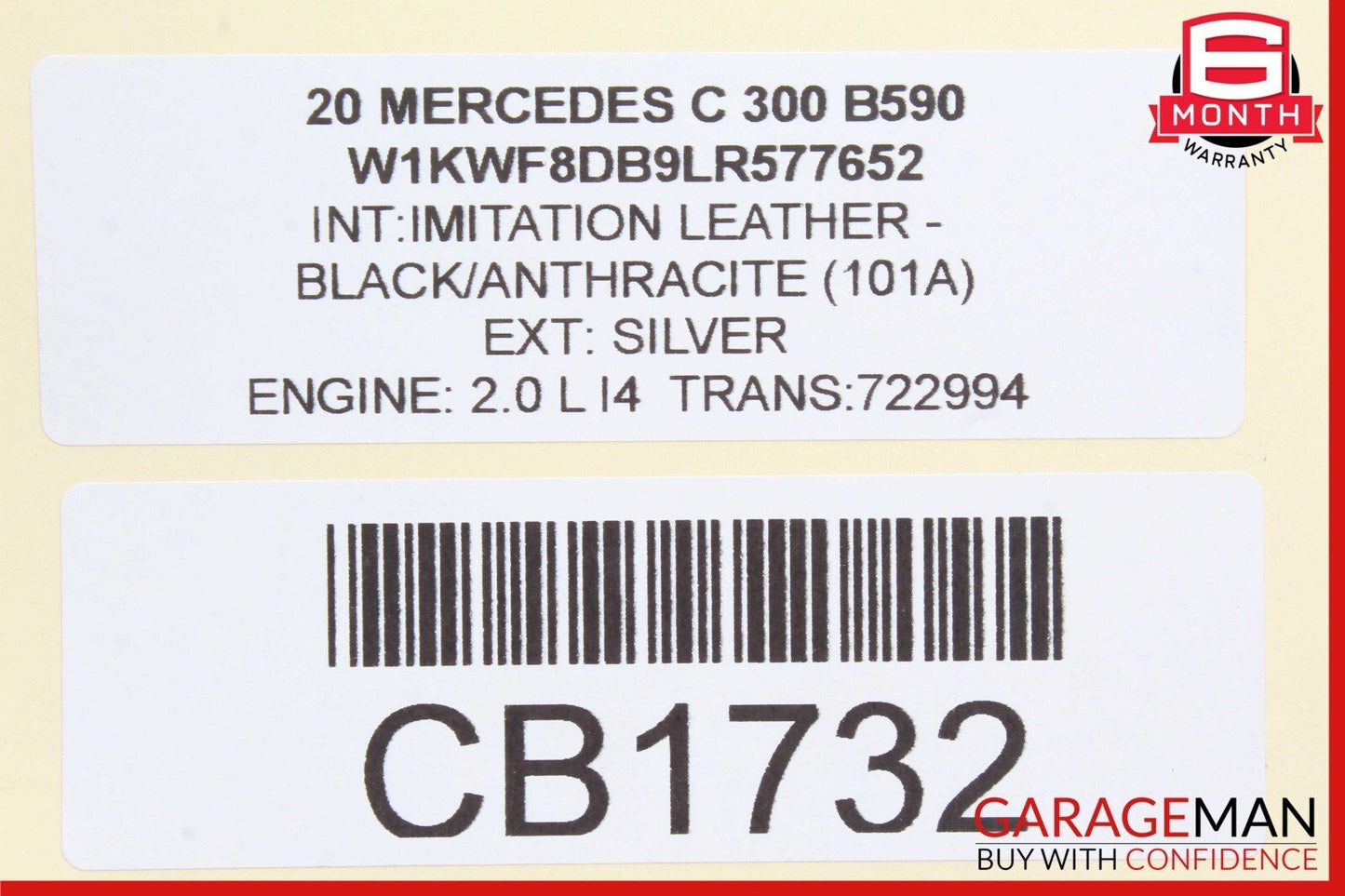 15-20 Mercedes W205 C300 RWD Rear Right Side Axle CV Half Shaft OEM