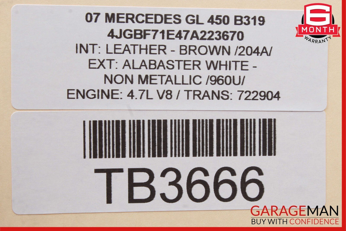 06-13 Mercedes X164 GL450 ML350 Rear Right Quarter Window Regulator Motor OEM