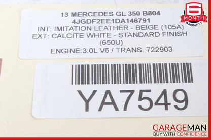 12-19 Mercedes X166 GL350 GLE350 Rear Left Driver Side Lower Control Arm OEM