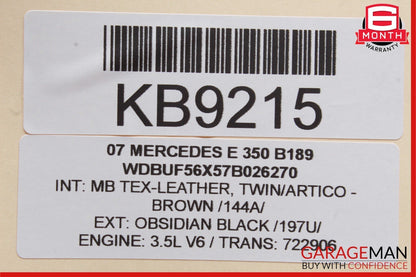 03-09 Mercedes W211 E500 E350 E63 Front Left Side Tweeter Speaker Cover Brown