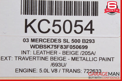 03-12 Mercedes R230 SL500 Front Left SAM Fuse Box Signal Acquisition Assembly