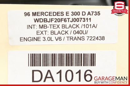95-97 Mercedes W124 E300 Front Right Side Lower Bottom Seat Cushion Tex Palomino