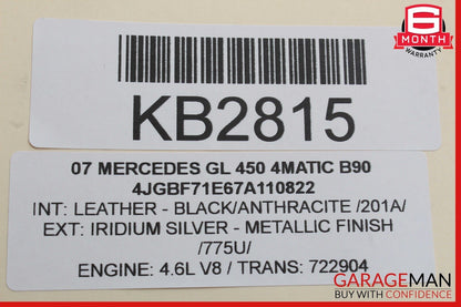 06-12 Mercedes X164 GL450 4MATIC Speaker Door Mirror Cover Front Left Side OEM